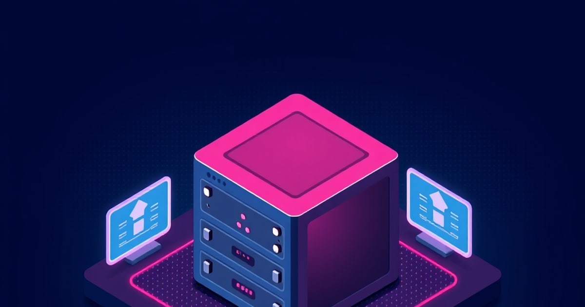 Isometric technical illustration of a Proxmox Backup Server datastore showing deduplicated chunk storage, prune scheduling, garbage collection, and a verified restore path