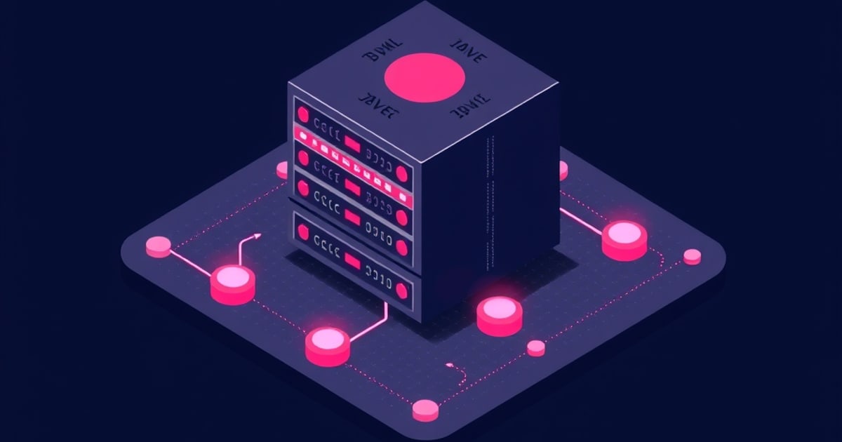 Isometric technical illustration of a Proxmox VE host showing CPU virtualization flags, RAM modules, mirrored boot SSDs, and network interfaces